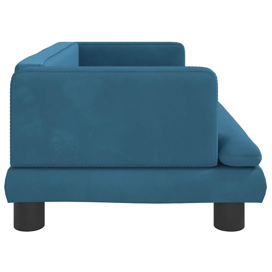 vidaXL Sofa dla dzieci, niebieska, 80x45x30 cm, aksamit