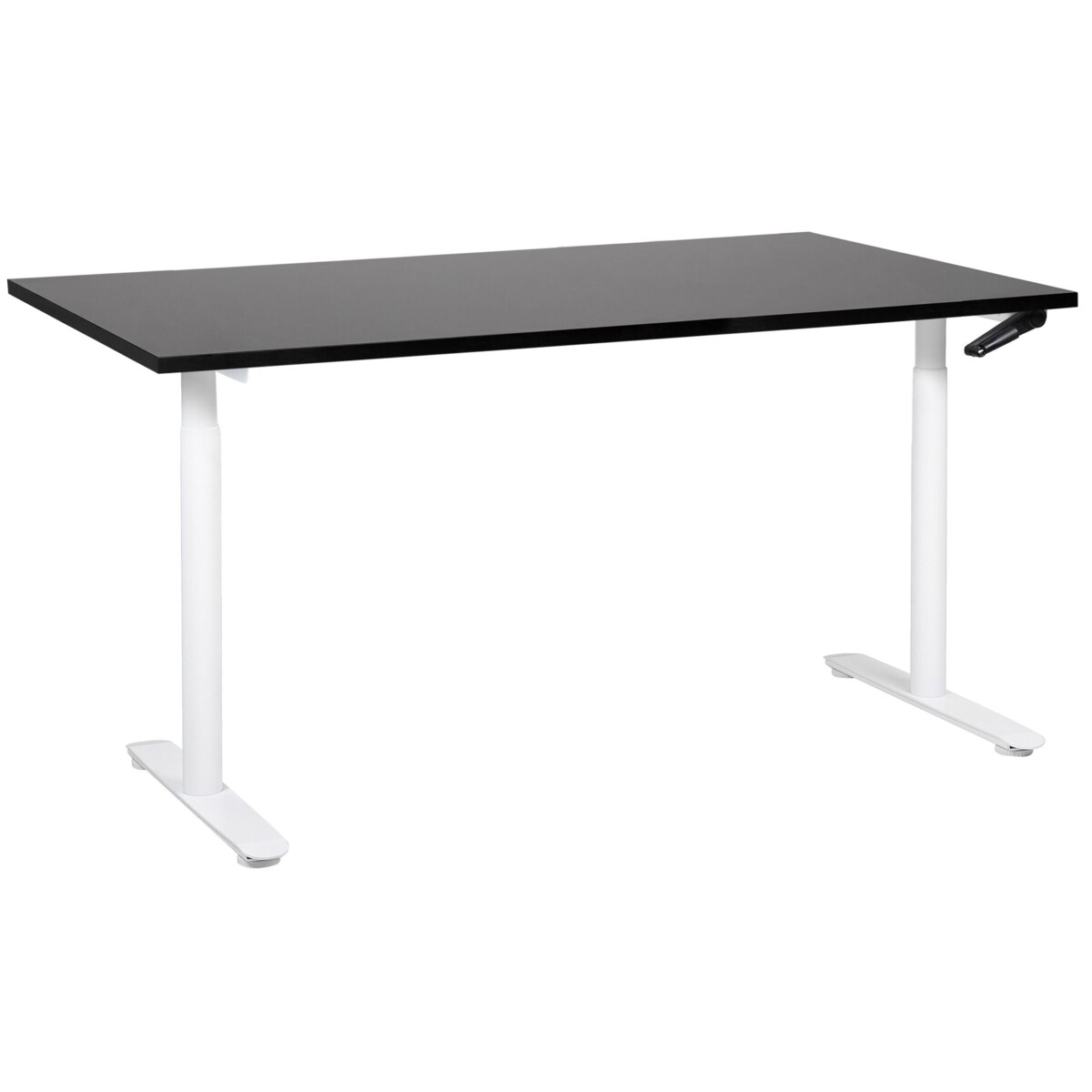 Biurko regulowane manualnie DESTINAS Czarny/ biały 160 cm 72 cm