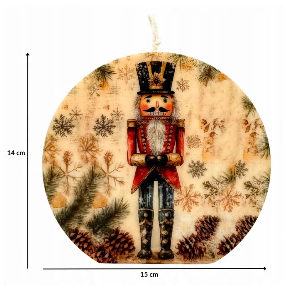 Dziadek do Orzechów Prezent Święta Dekoracja Świąteczna Świeca Sojowa EKO