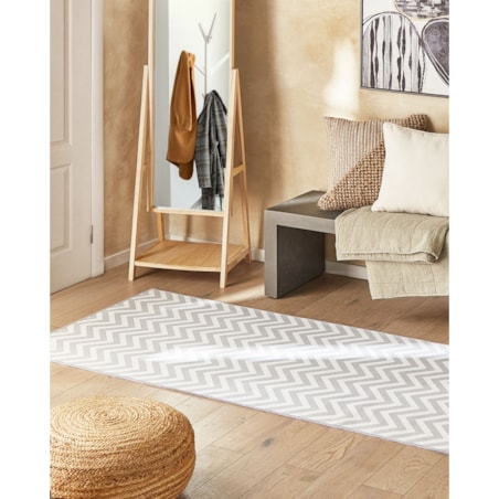 Dywan 80 x 240 cm biało-szary SAIKHEDA