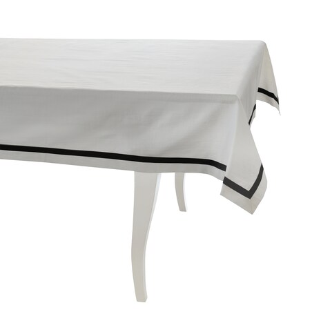 Okrągły obrus z czerwoną tasiemką Atelier Rouge – ⌀ 210 cm