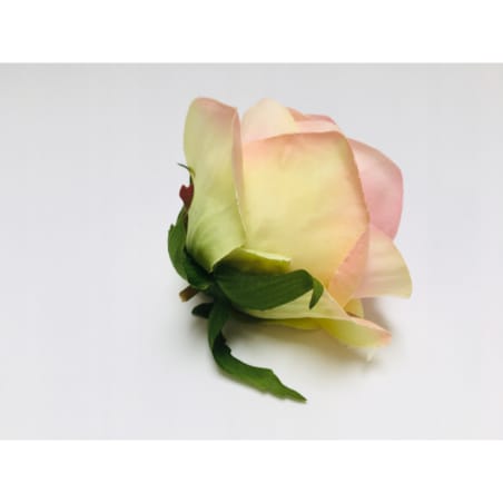 SZTUCZNE KWIATY DO BUKIETU wiązanki stroika RÓŻA RÓŻOWO ZIELONA święta 6szt