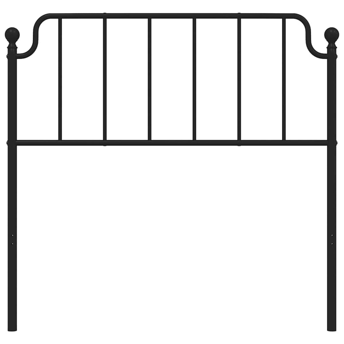 vidaXL Metalowe wymienne wezgłowie, czarne, 100 cm