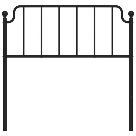 vidaXL Metalowe wymienne wezgłowie, czarne, 100 cm