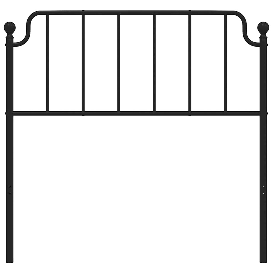 vidaXL Metalowe wymienne wezgłowie, czarne, 100 cm