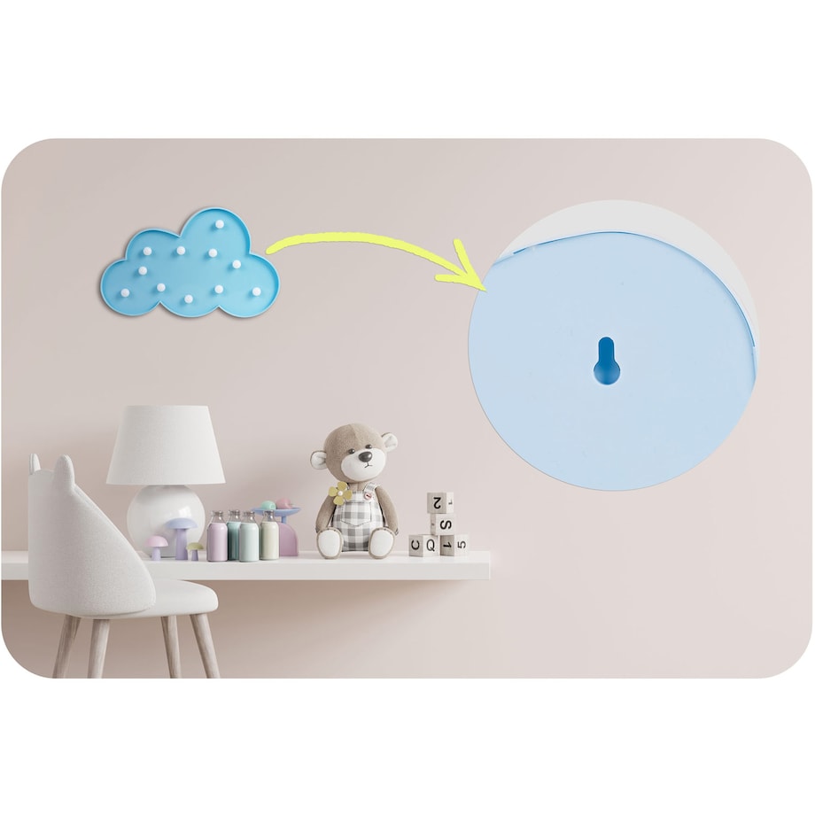 Lampka nocna LED Nukido dekorcyjna ścienna chmurka niebieska 740923