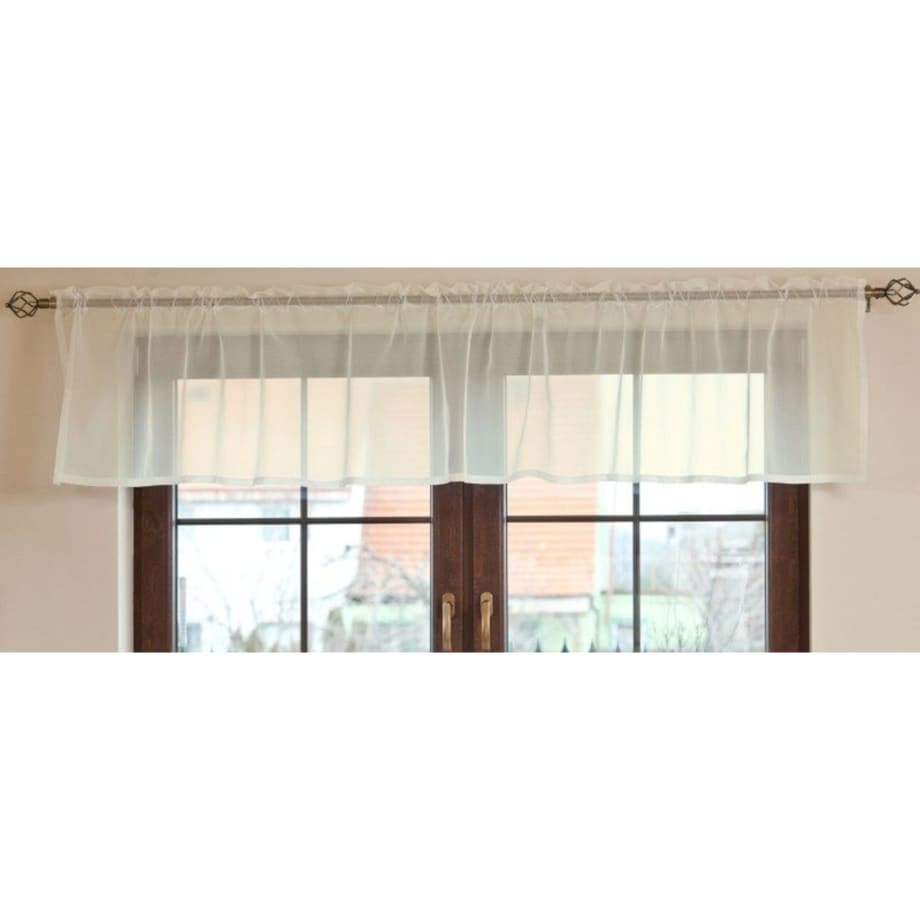 Lambrekin woalowy na metry wys.50 cm + 2,5 cm grzywka 130x0 ecru