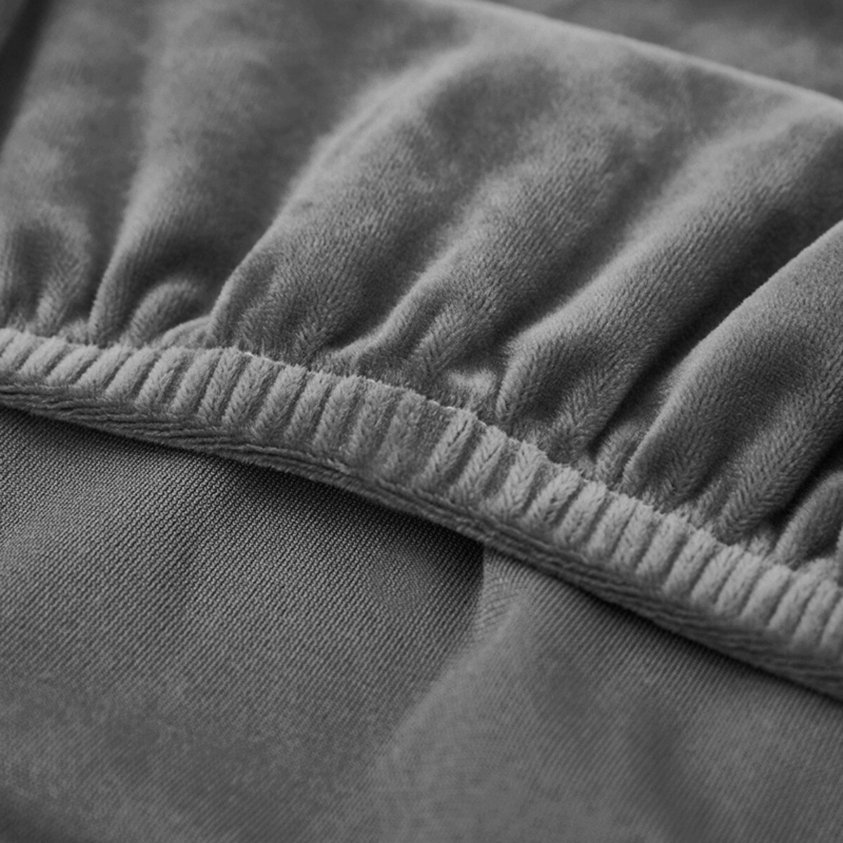 POKROWIEC NA KANAPĘ SIEDZISKO SZARY WELUR 135-165 [22SB3]