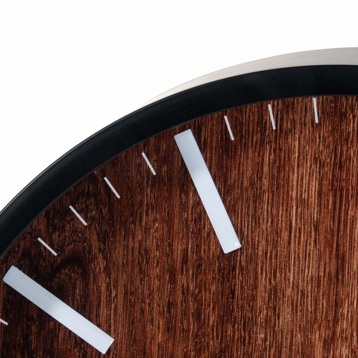 Zegar ścienny, tarcza w drewnianym stylu, Ø 25 cm