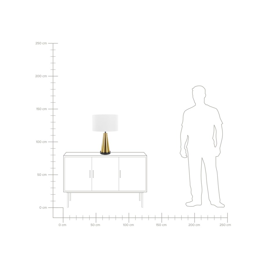 Lampa stołowa metalowa złota SANDON