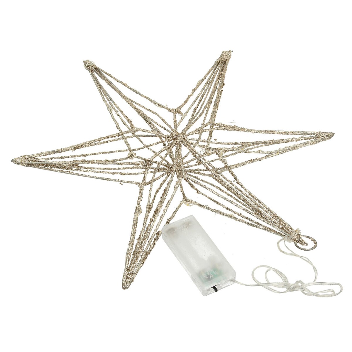 Gwiazda led Glitter Star 30 cm boże narodzenie, święta, świąteczne, szampański, 30x30x6 cm