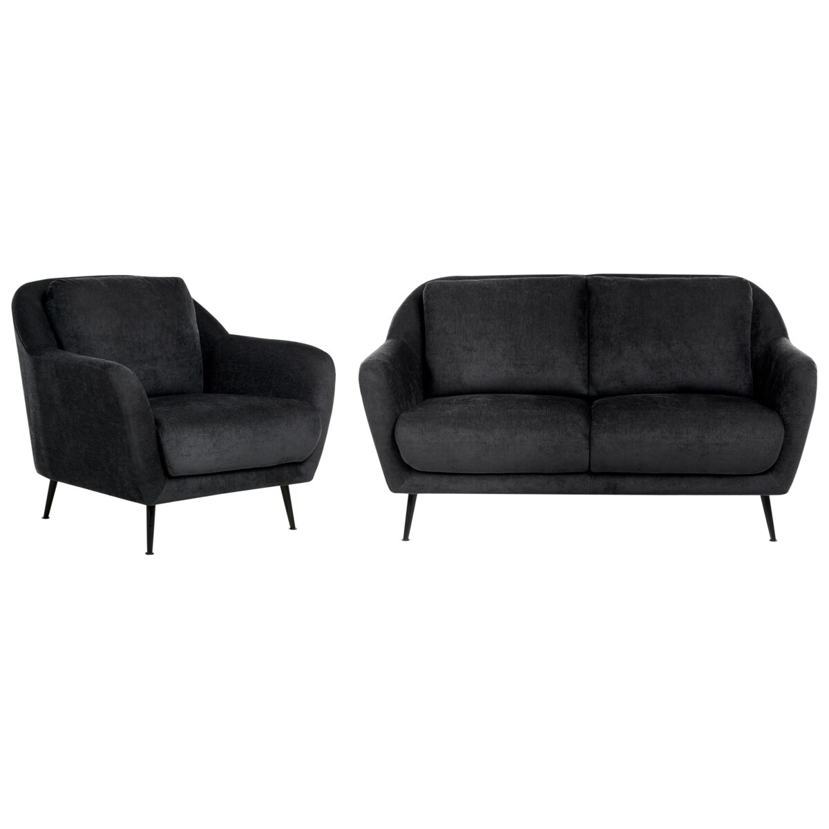 Komplet wypoczynkowy dla 3 osób EIBY Szenil Czarny