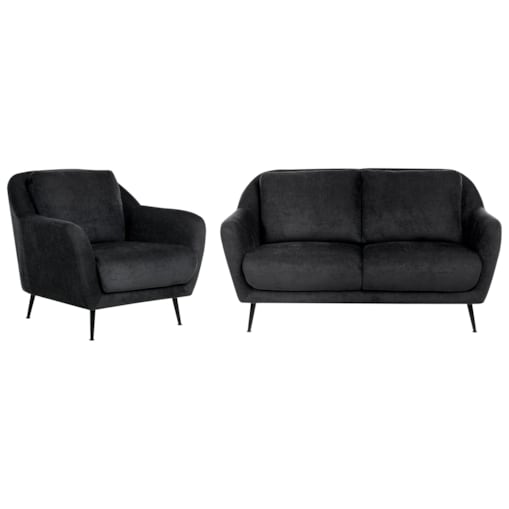 Komplet wypoczynkowy dla 3 osób EIBY Szenil Czarny