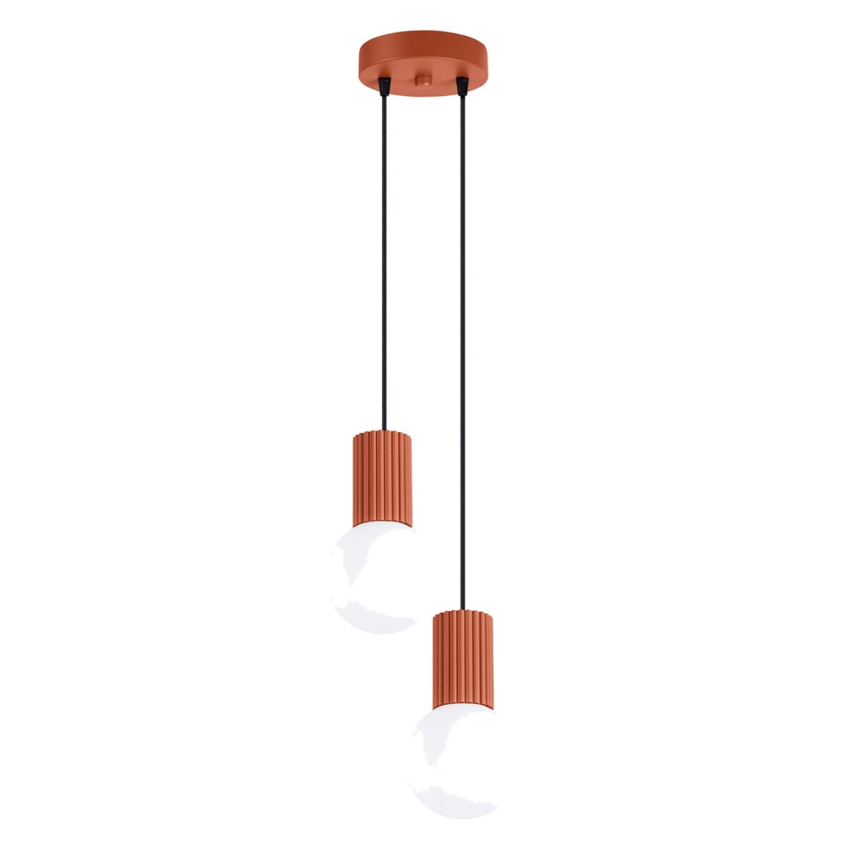 Lampa wisząca HALO 2P ochra czerwona