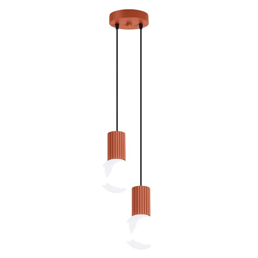 Lampa wisząca HALO 2P ochra czerwona