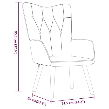 vidaXL Fotel z podnóżkiem, musztardowy, obity tkaniną