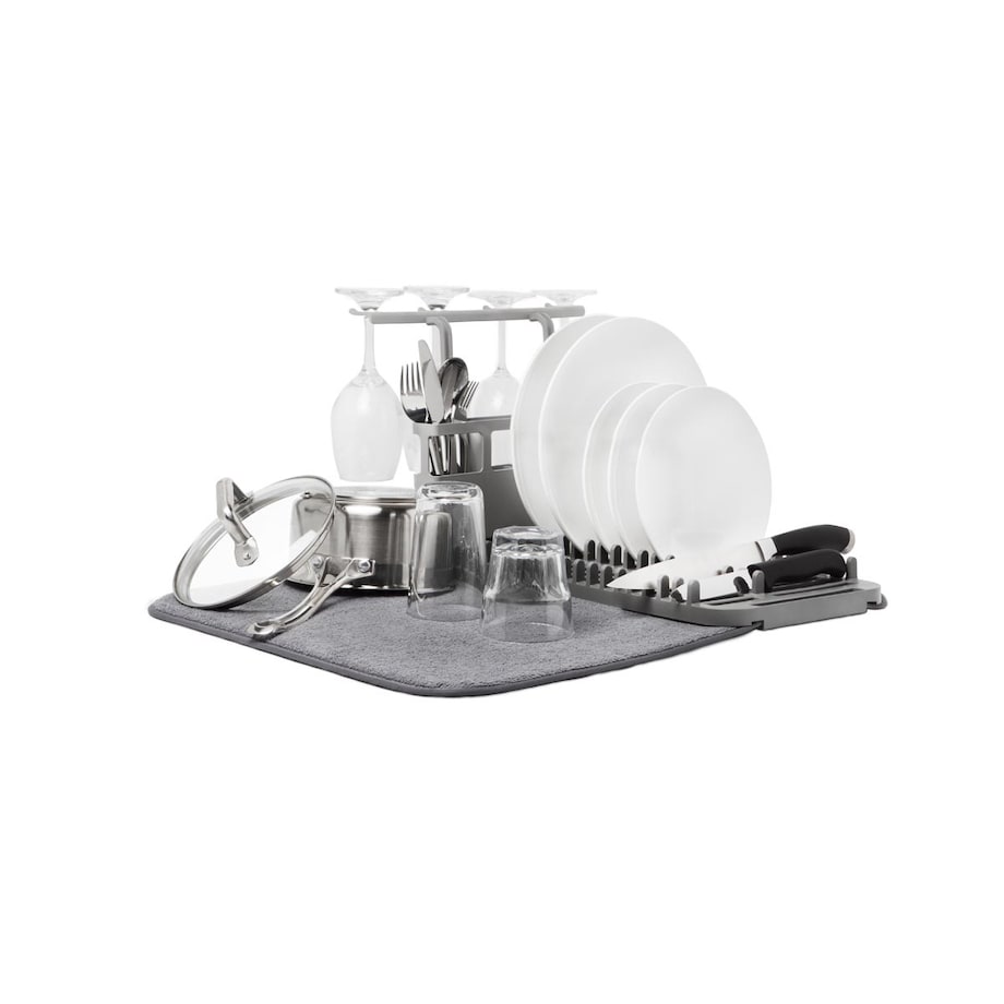 Mata do suszenia naczyń 4w1 szara Udry, 61 x 45.7 x 27.6 cm, Umbra