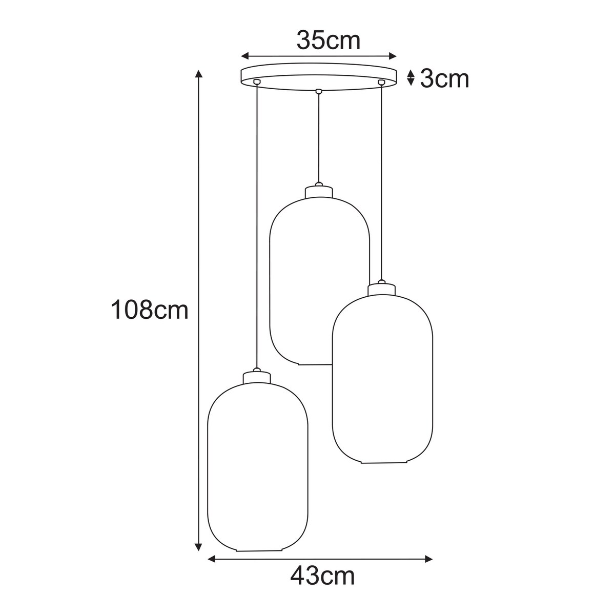 Lampa wisząca K-5746 z serii FADIGA