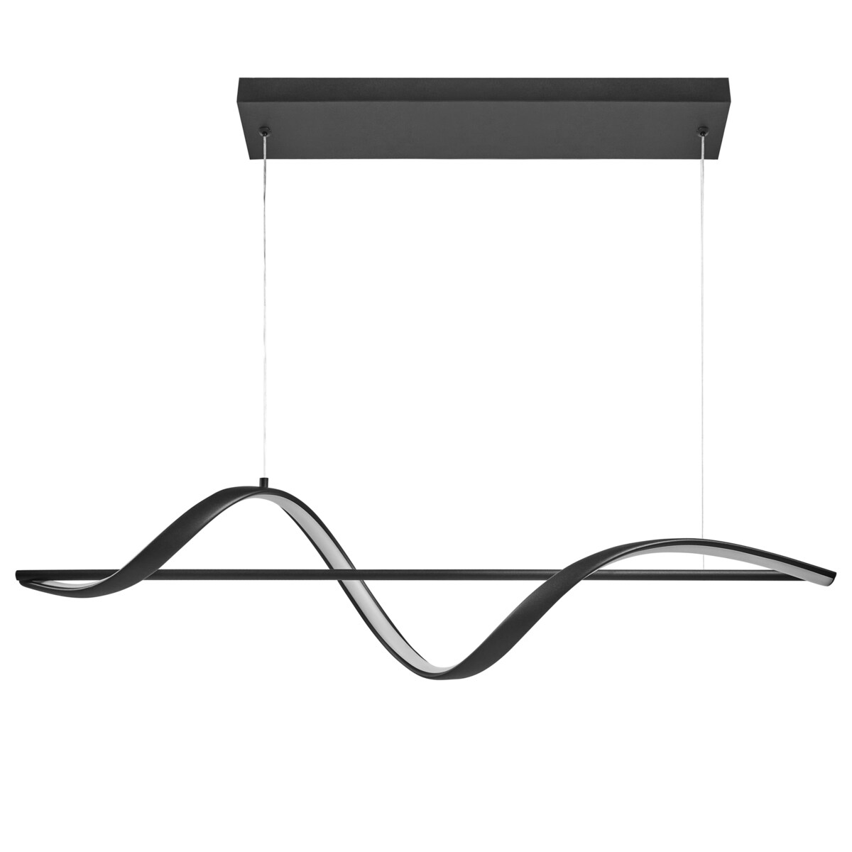 Lampa wisząca LED KHUTTI Z pilotem Ze ściemniaczem Metal Czarny