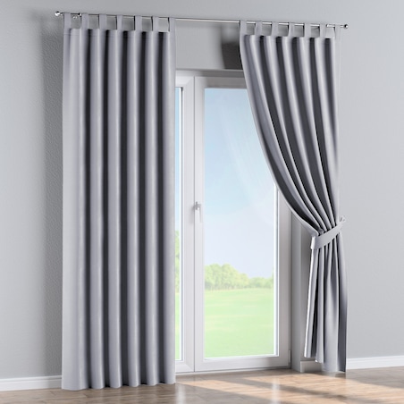 Zasłona na szelkach 1 szt. 130x260 srebrzysty szary