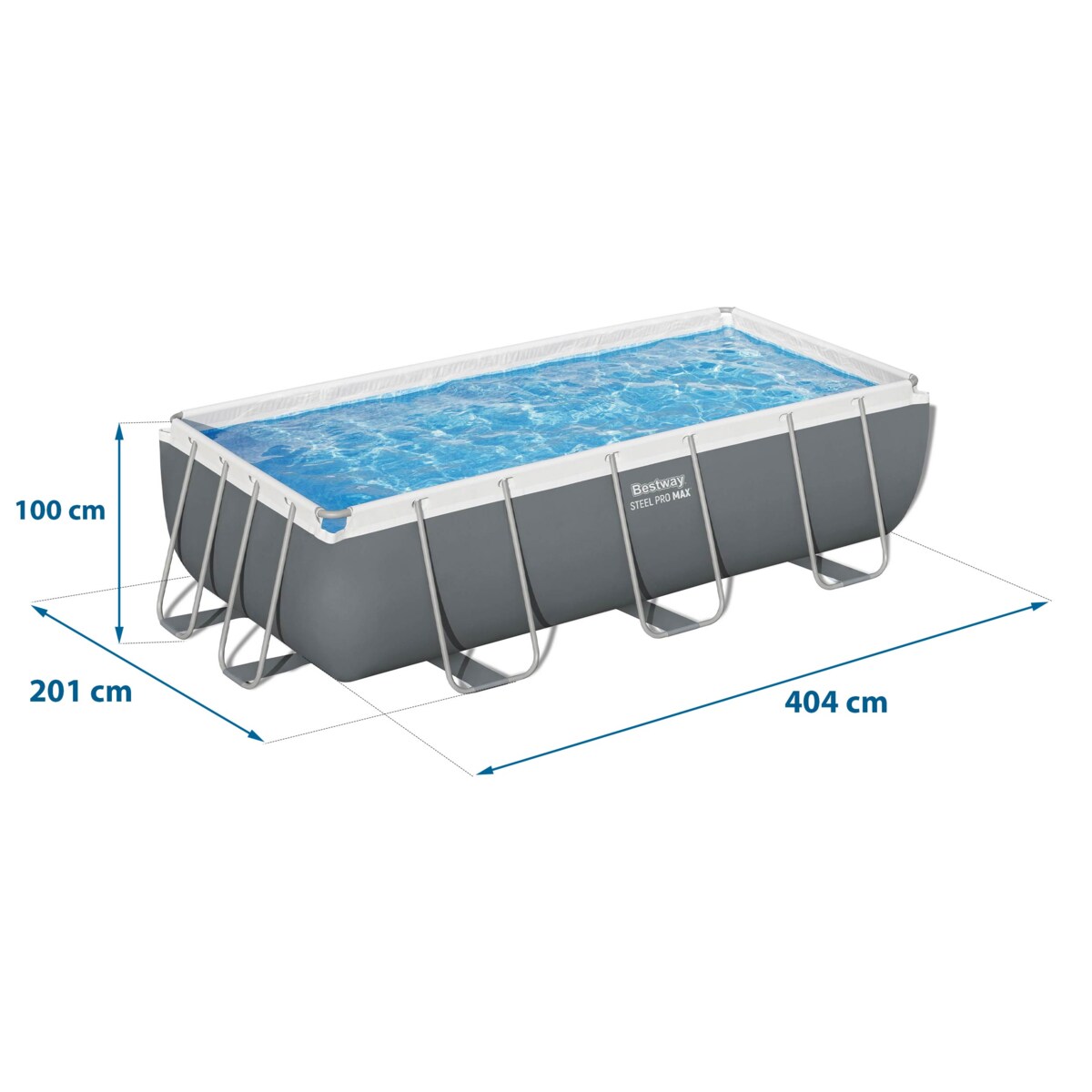 Basen ogrodowy stelażowy pompa piaskowa 404x201x100cm Bestway zestaw 17w1