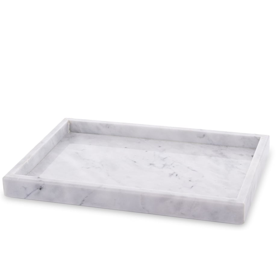 Taca dekoracyjna 30x20 cm MARMARILO szaro-biała