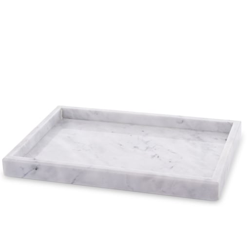 Taca dekoracyjna 30x20 cm MARMARILO szaro-biała