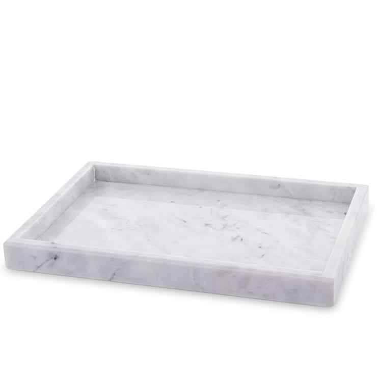 Taca dekoracyjna 30x20 cm MARMARILO szaro-biała