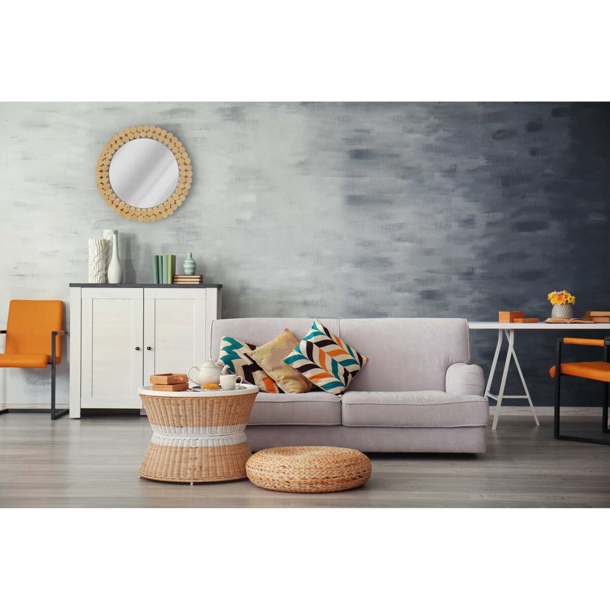 LUSTRO ŚCIENNE BOHO 36CM KLNA-MR01