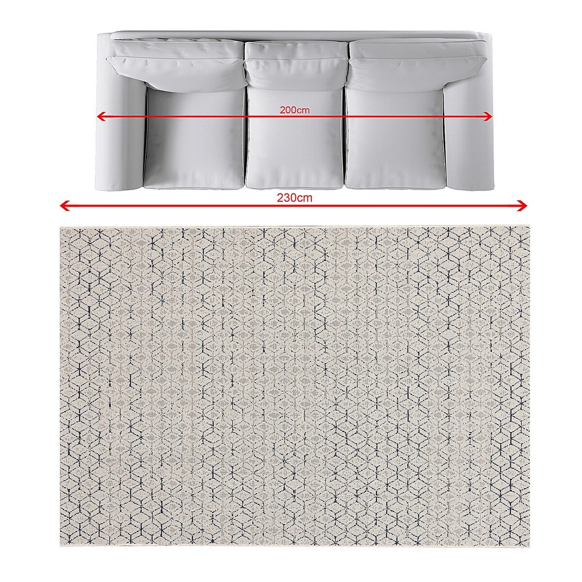 Dywan Lineo beige/midnight blue 160x230cm, 160 x 230 cm