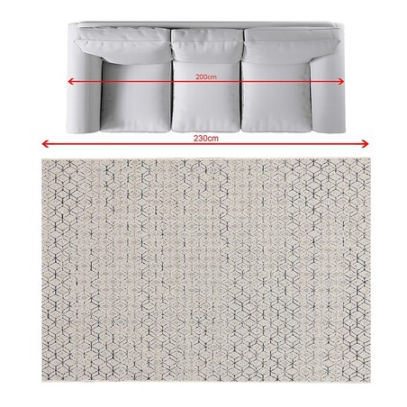 Dywan Lineo beige/midnight blue 160x230cm, 160 x 230 cm