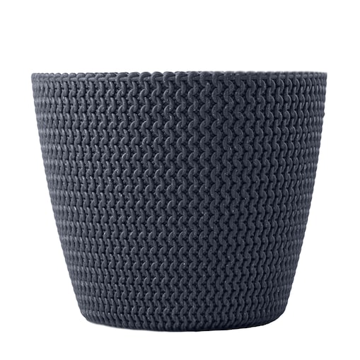 Doniczka Osłonka Domowa 18,7 Cm Na Stół Parapet Do Domu Antracytowa