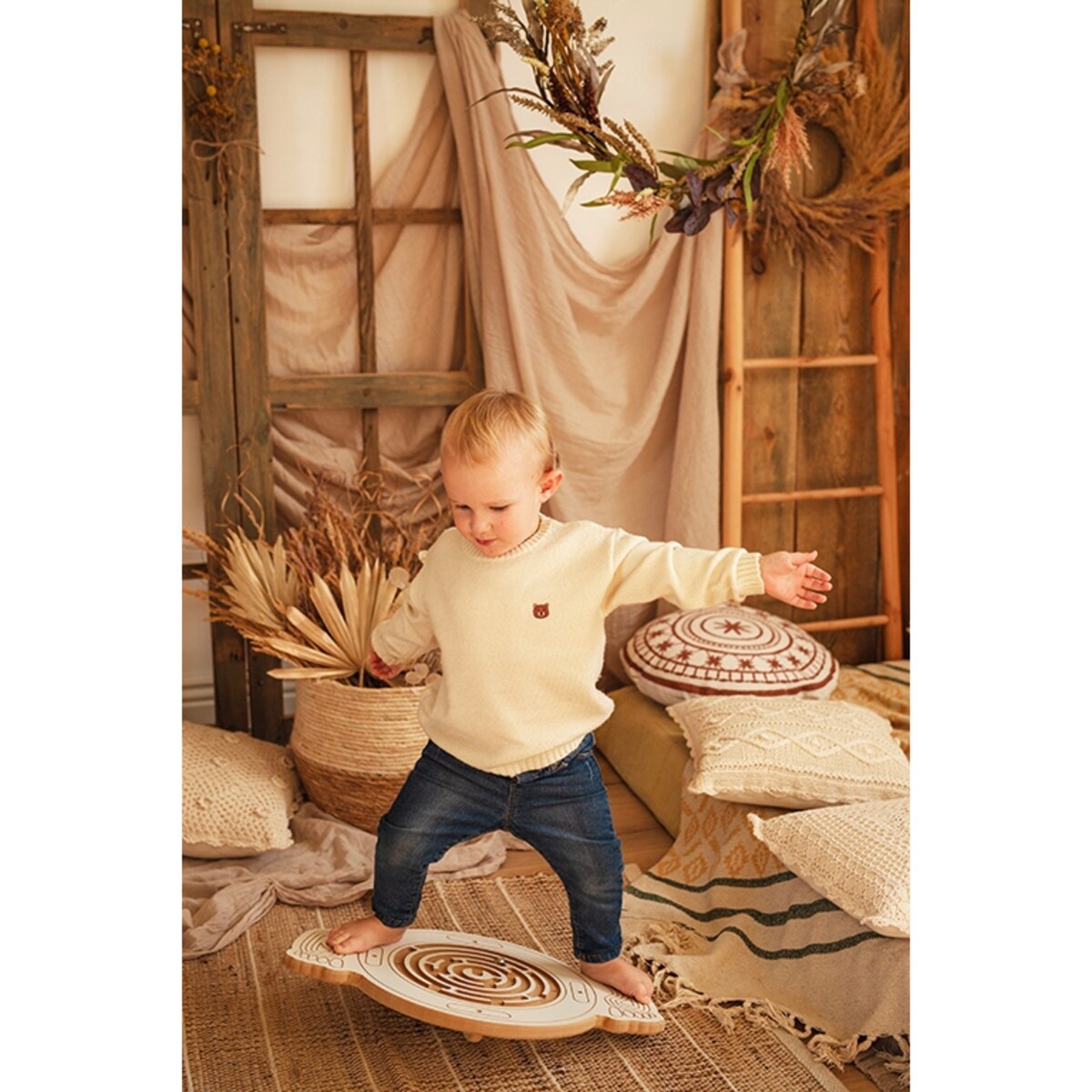 Dysk Balansowania dla dzieci balansujący DREWNIANY CERTYFIKOWANY