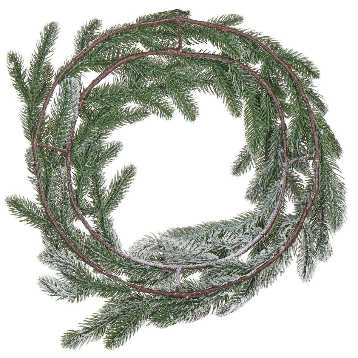 Ośnieżony wieniec świąteczny LED ALBINI Zielony 45 cm