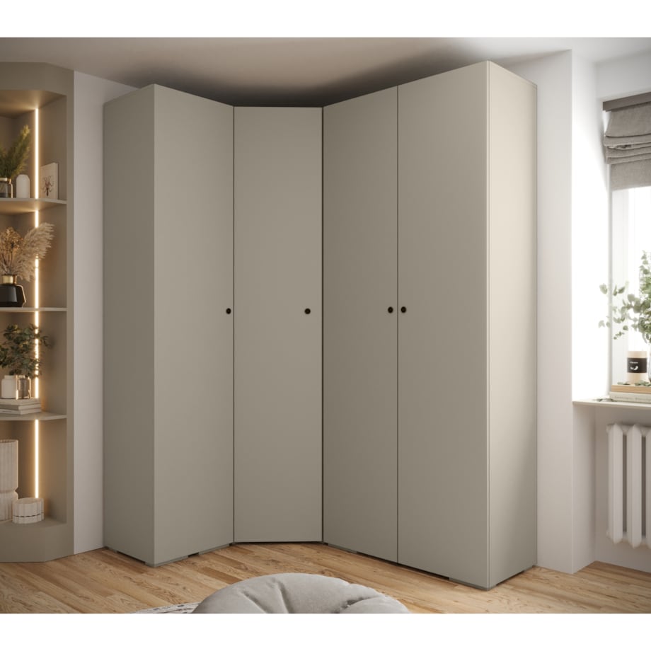 Garderoba wysoka do przedpokoju INOVA 2 Z3 kaszmir+czarny