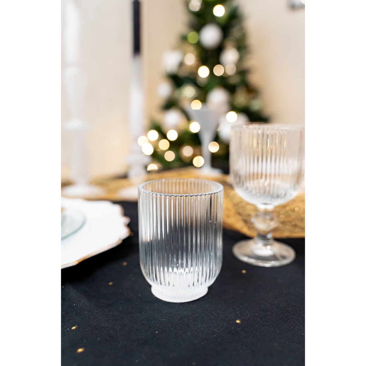 Szklanka w prążki, 270 ml, 6 sztuk