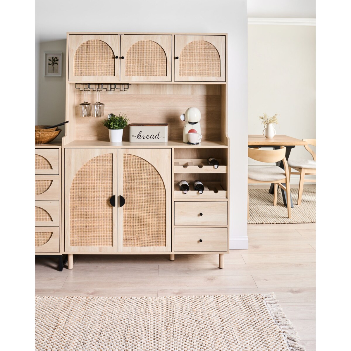 Kredens CAMPBELLTON 120 cm Jasnobrązowy