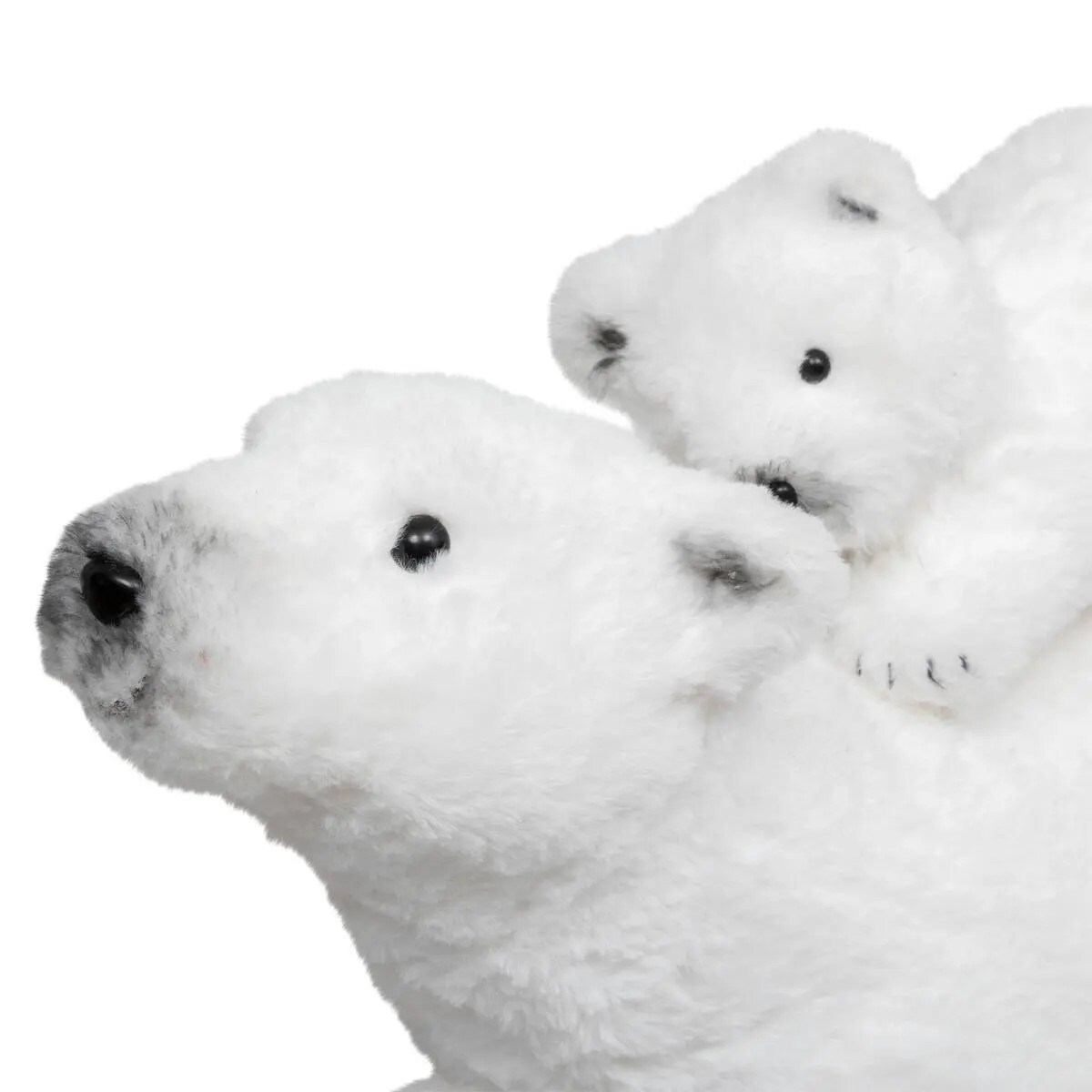 Figurka - mama miś polarny z niedźwiadkami 52 cm