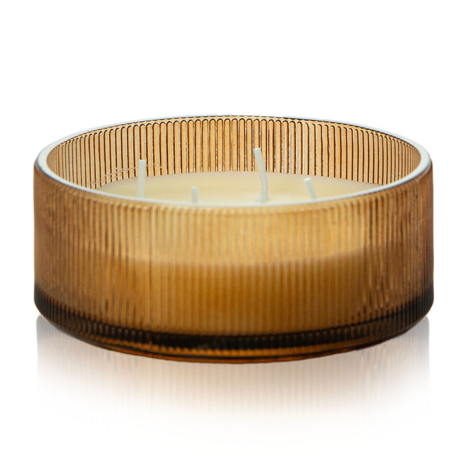 Świeca Zapachowa Świeczka Amber Wood Świąteczna 13 Cm Okrągła Dekoracja Szklana