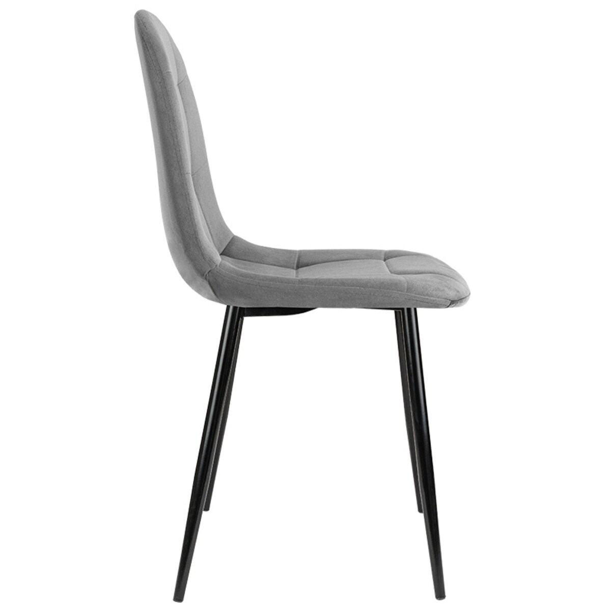 Krzesło tapicerowane welurowe szare nowoczesne loftowe