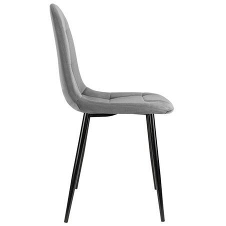 Krzesło tapicerowane welurowe szare nowoczesne loftowe