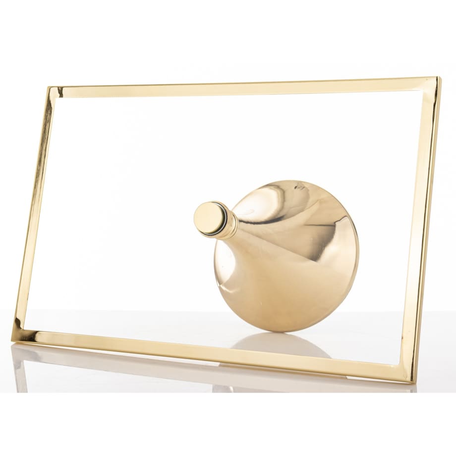 Szklana patera prostokątna 17x34x22 cm złota