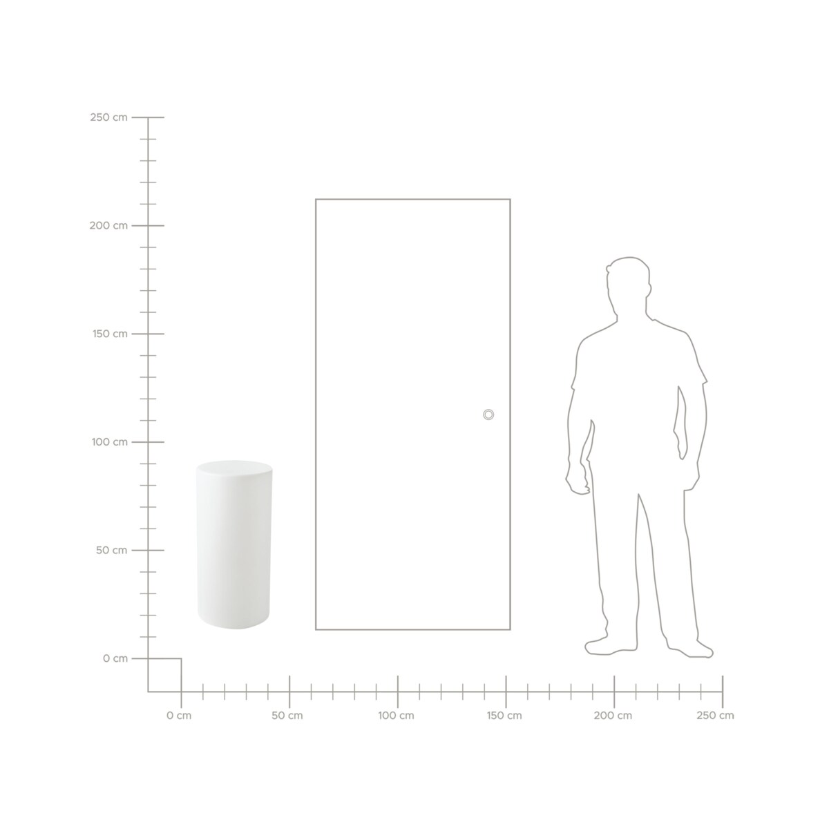 Lampa ogrodowa podłogowa LED PIEDRA 78 cm Z pilotem Biały