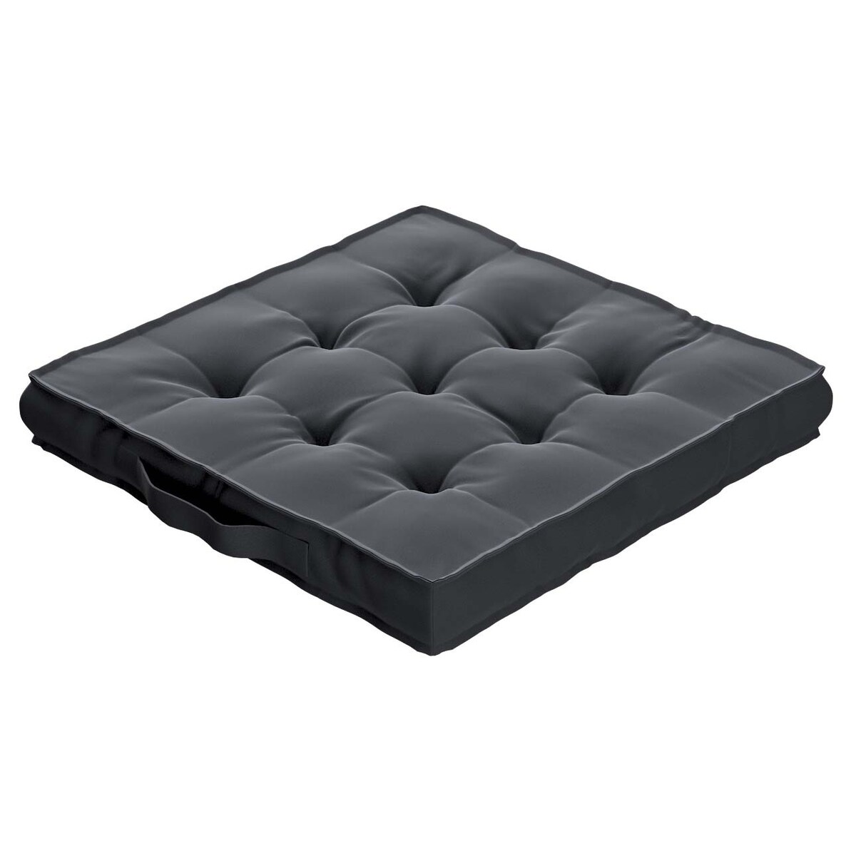 Poduszka na krzesło Kuba, grafitowy szary, 40 x 40 x 6 cm, Velvet