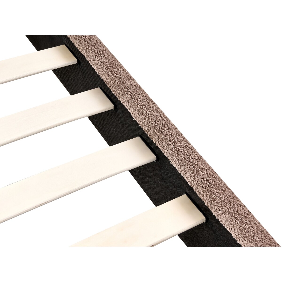 Łóżko Boucle ALBI 180 x 200 cm Brązowy