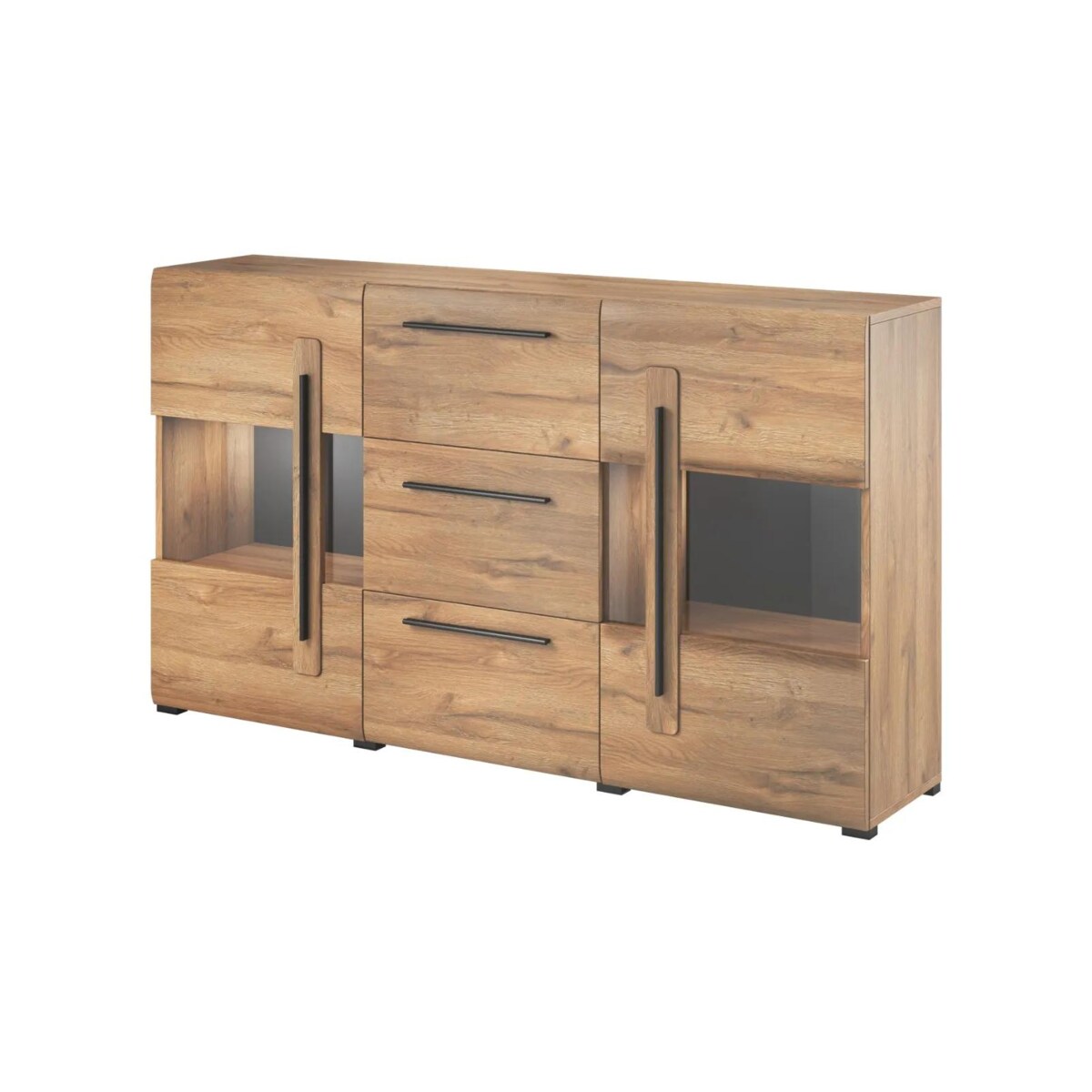 Komoda przeszklona TULSA 2D3S 180 dąb