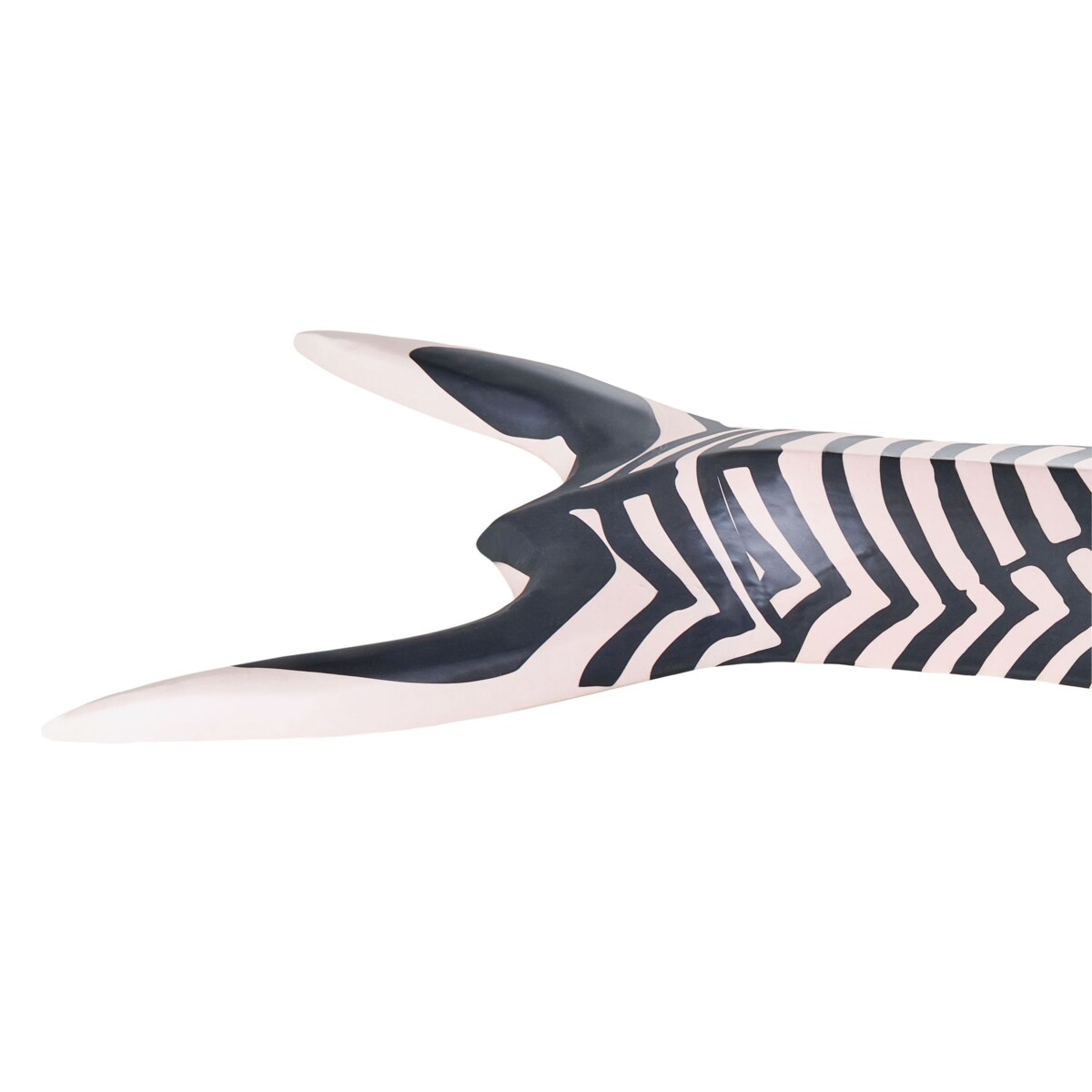 Dekoracja ścienna Zebra GBOKO Drewno mango 80 cm Czarny/ biały