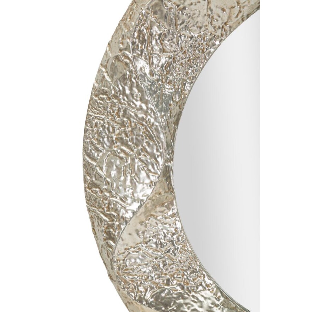 Lustro ścienne Argelux, kolor srebrny, żelazo i płyta MDF, 104 x 7 x 104 cm, kształt okrągły, styl glamour, do salonu i przedpokoju, Mauro Ferretti