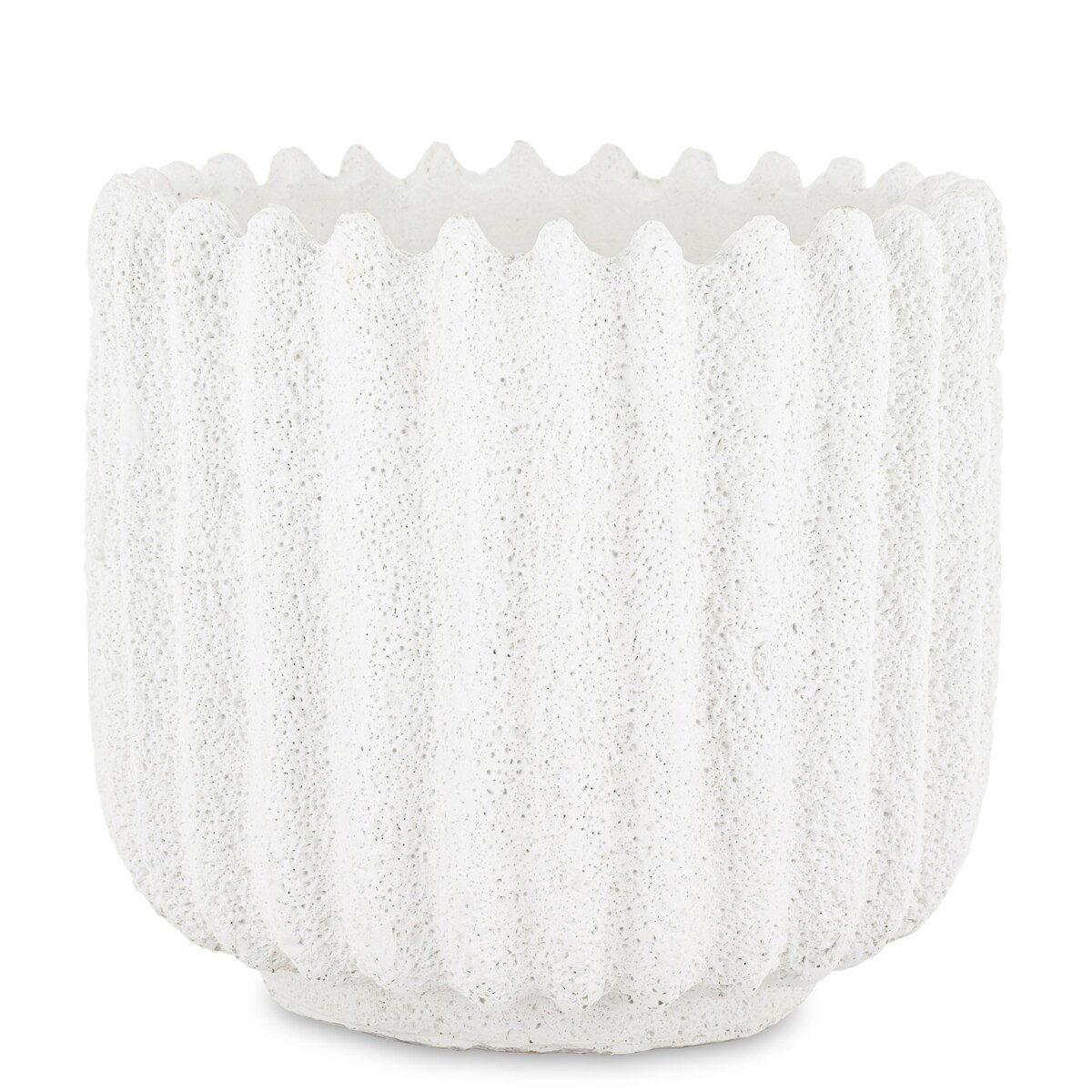 Osłonka cementowa 18x18,5x18,5 cm BAKULA-2 biała