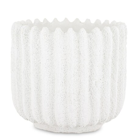 Osłonka cementowa 18x18,5x18,5 cm BAKULA-2 biała